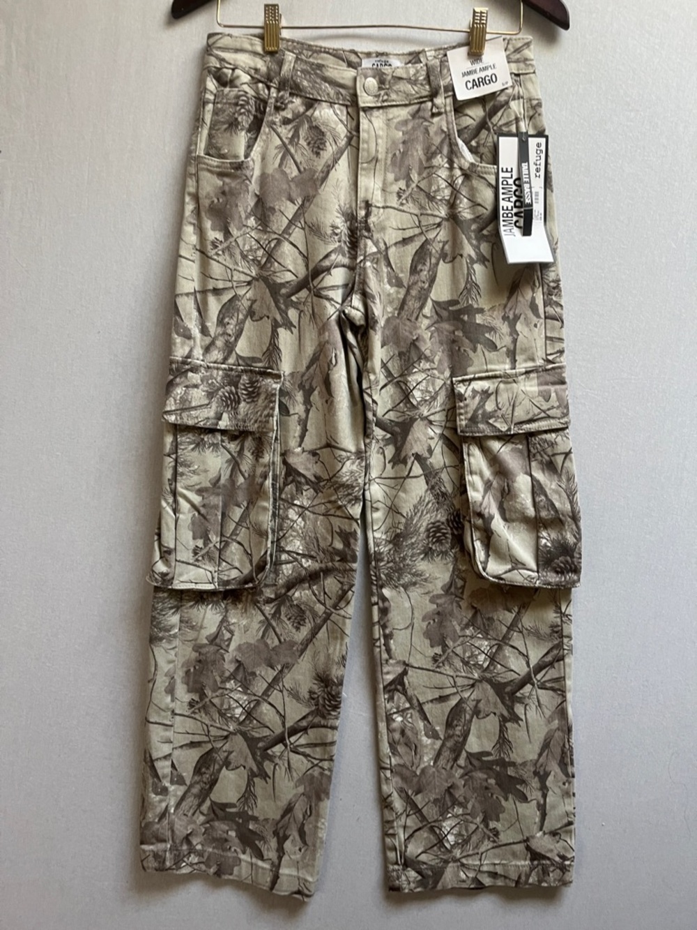 NWT Refuge Cargo Utility Wide Leg Pants Sz S Tall